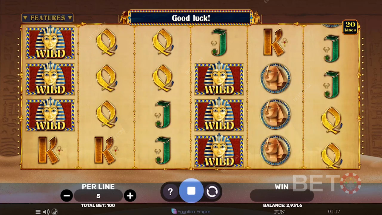 Egyptské piesky Recenzia od BETO Slots