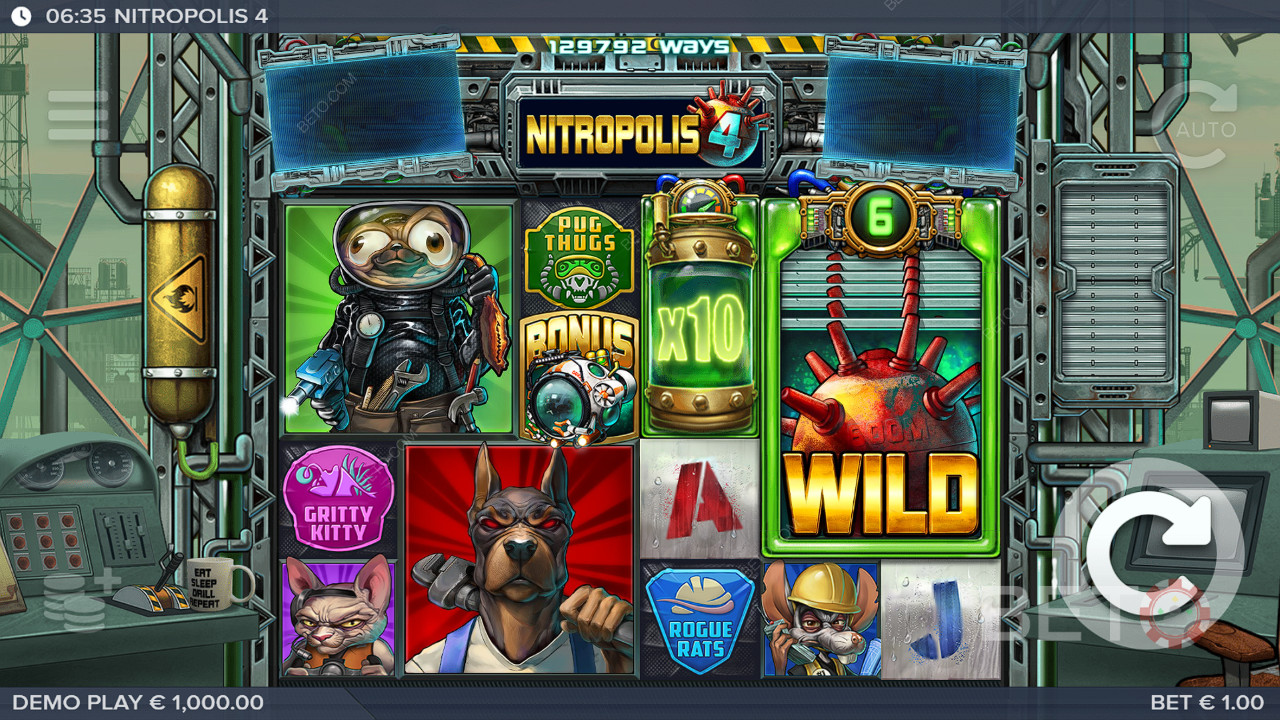 Vysvetlenie bonusových funkcií v Nitropolis 4 od ELK Studios