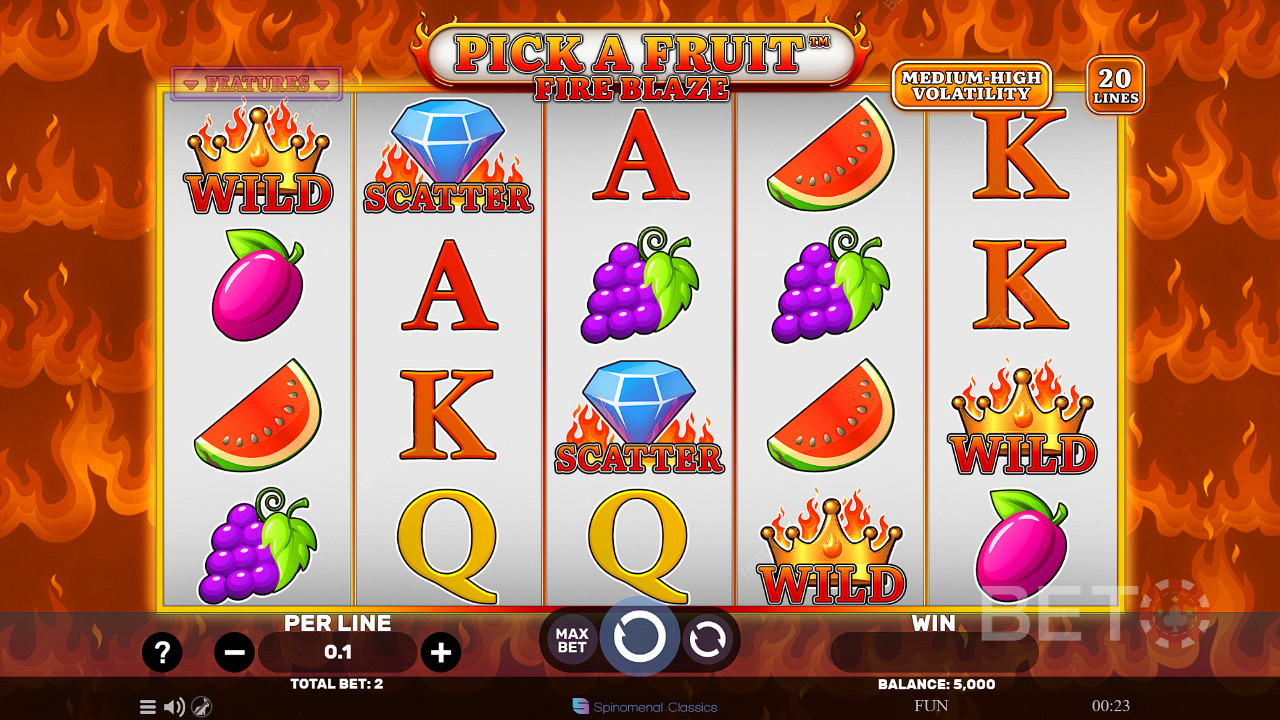Pick A Fruit Fire Blaze Hrať Zadarmo