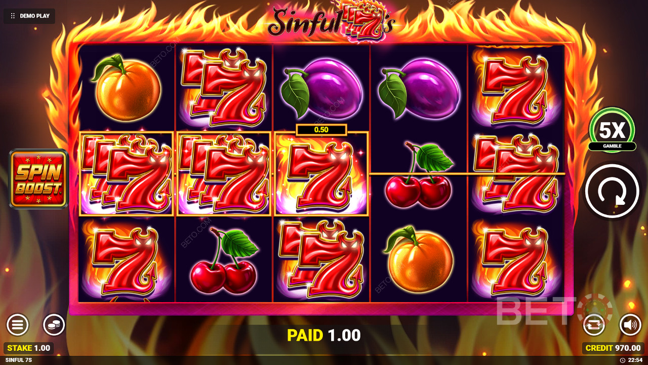 Sinful 7s Recenzia od BETO Slots