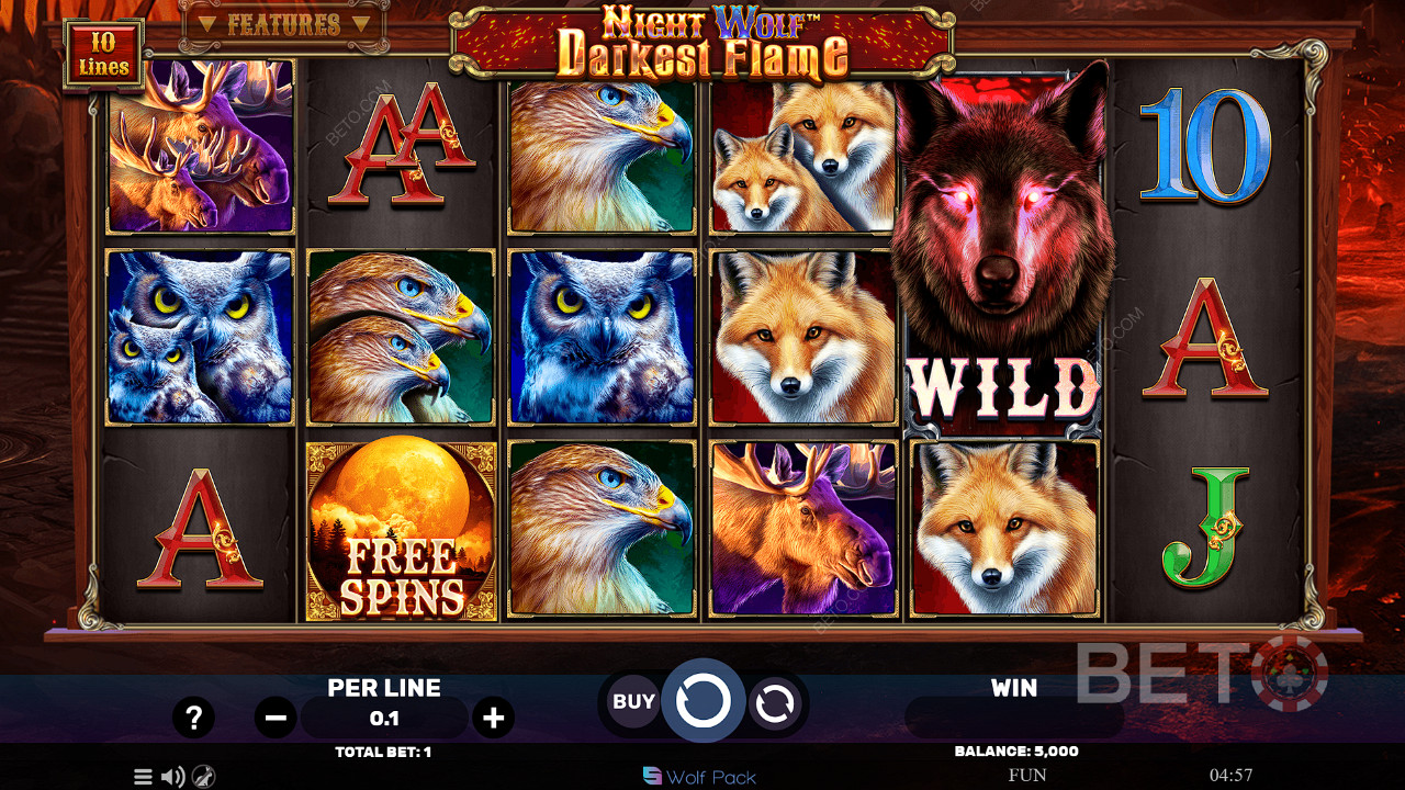 Night Wolf Darkest Flame Hrať Zadarmo