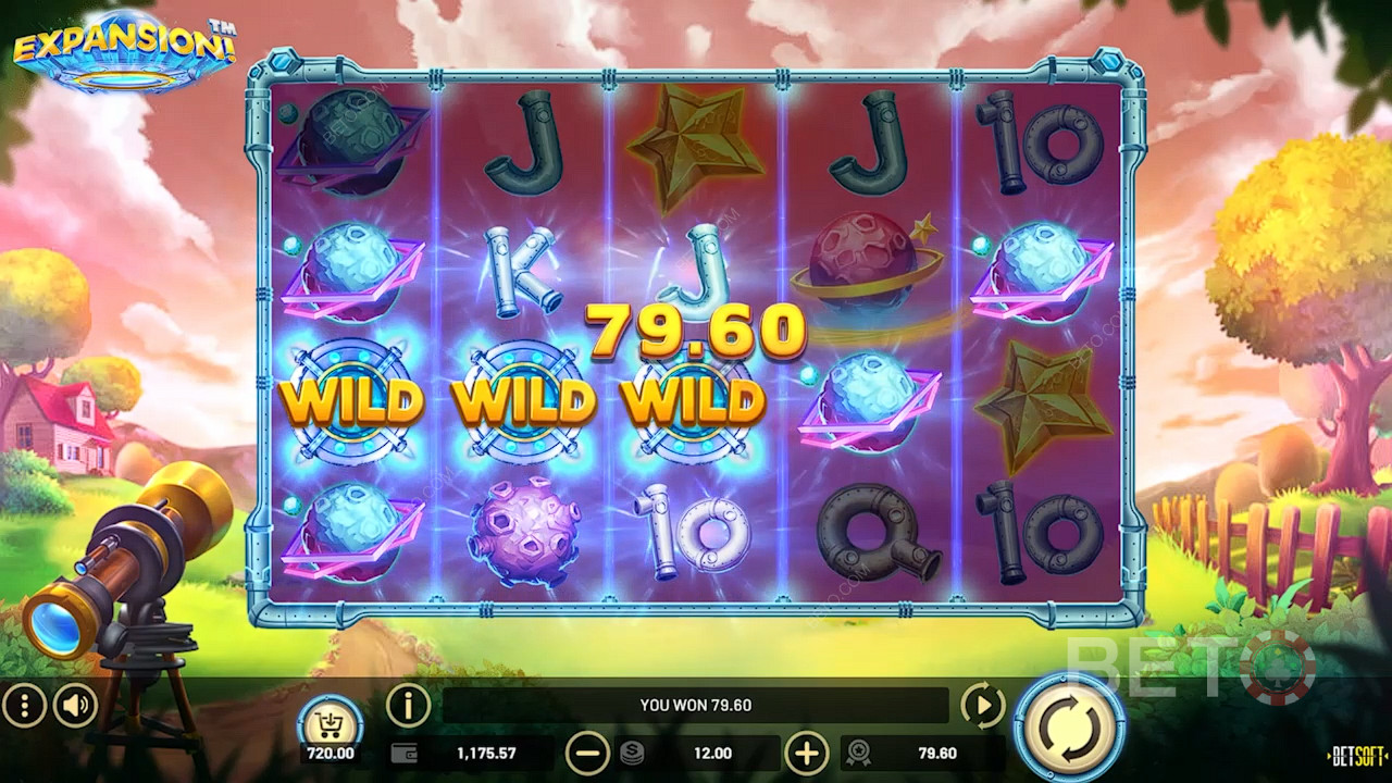 Symboly Wild vytvárajú jednoduché výhry v online automate Expansion!