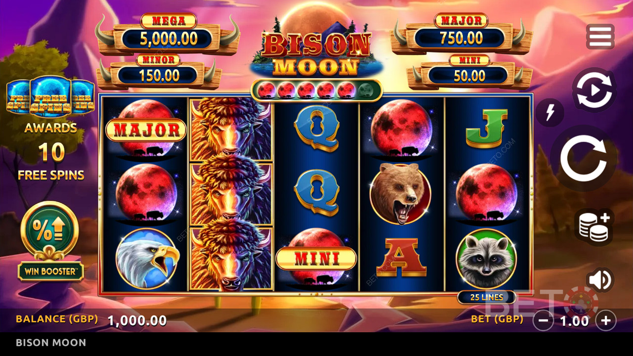 Bison Moon Recenzia od BETO Slots