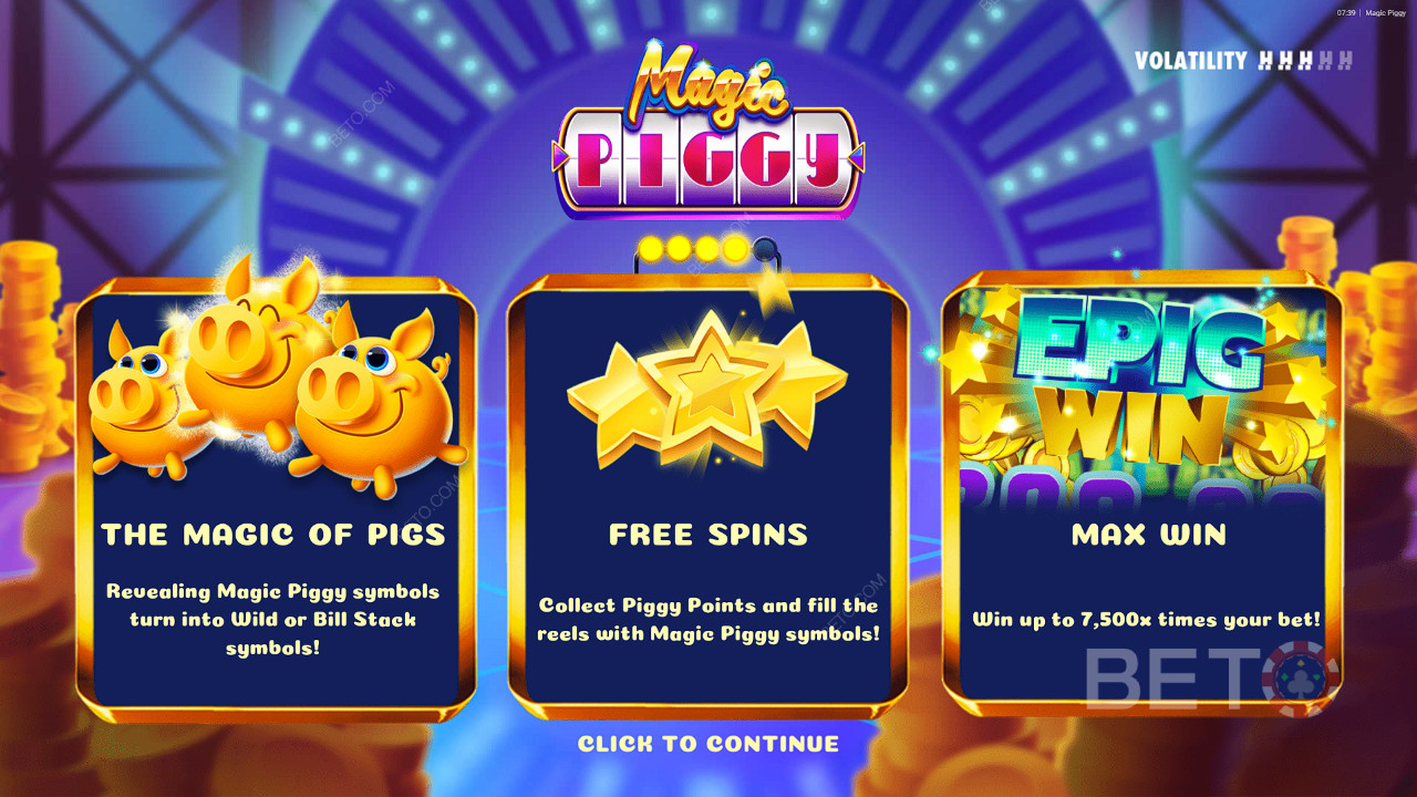 Vysvetlenie bonusových funkcií v hre Magic Piggy by Hacksaw Gaming