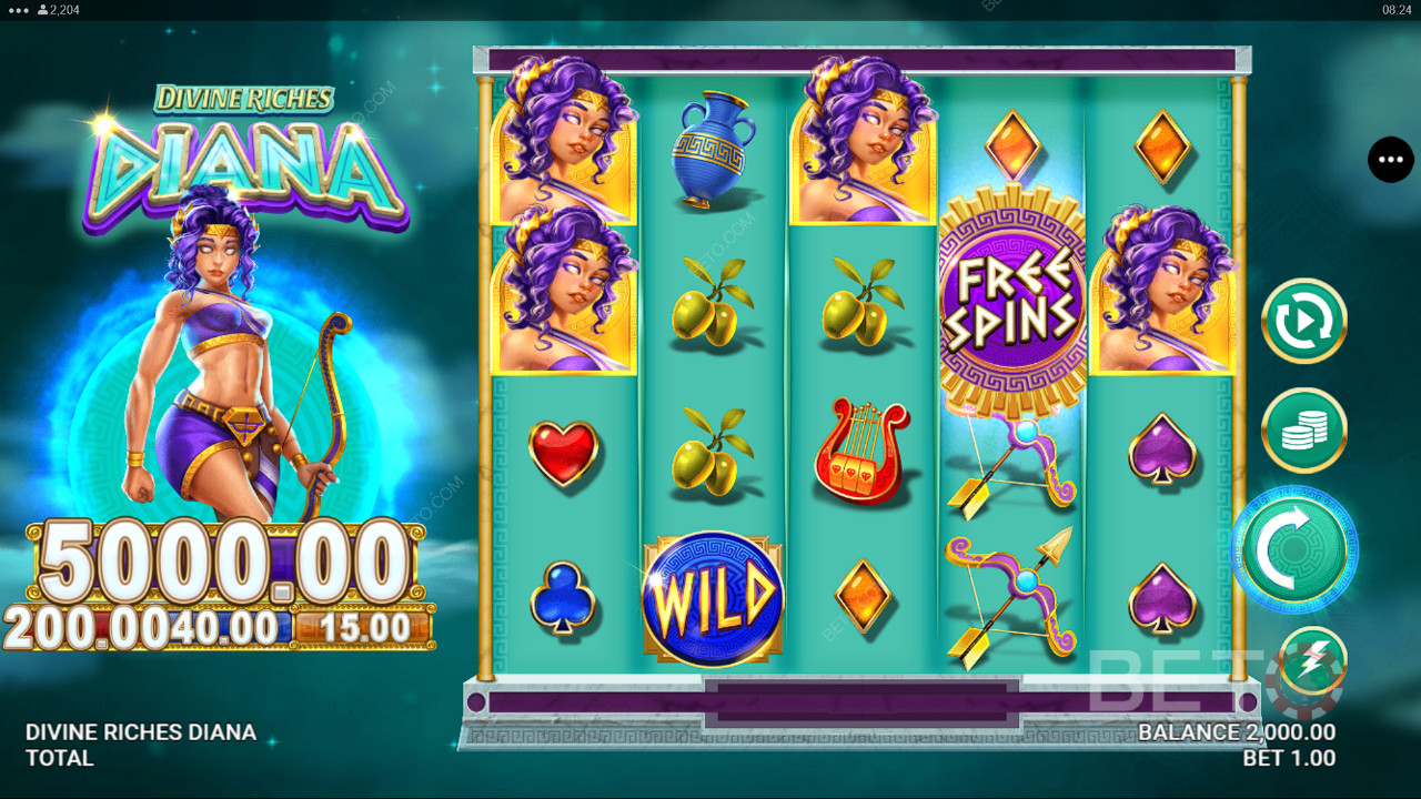 Božské bohatstvo Diana Recenzia od BETO Slots