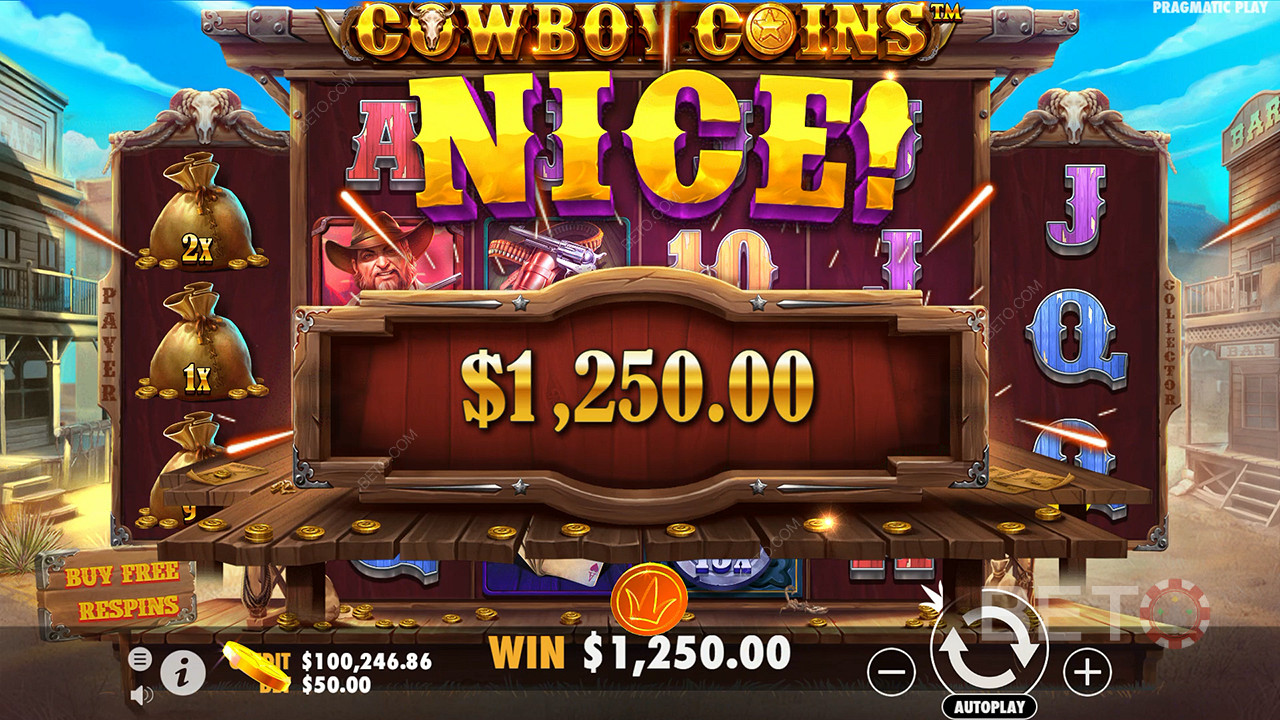 Vyhrajte 30 000-násobok svojej stávky vo video automate Cowboy Coins!