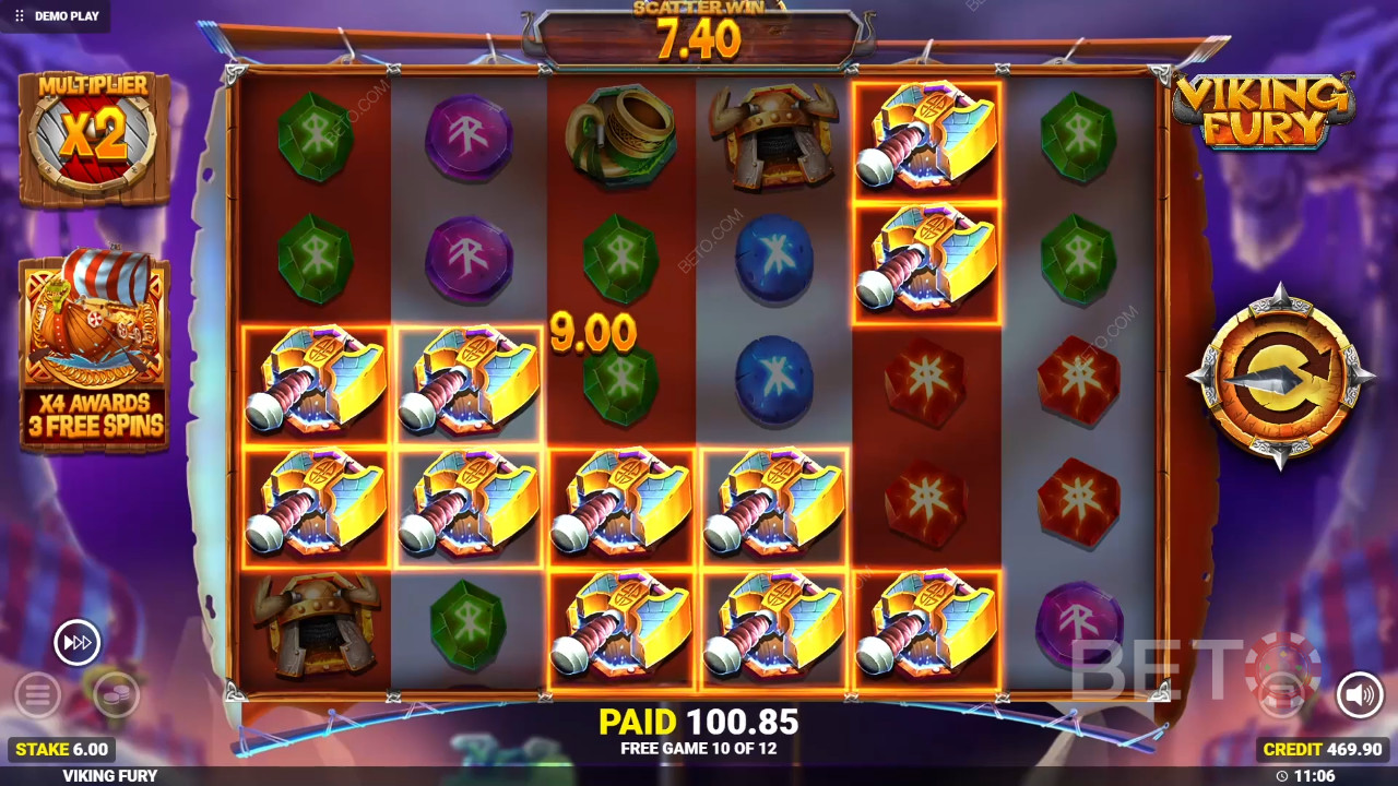 Vyhrajte 10 000x Vašu stávku v online automate Viking Fury Spinfinity!