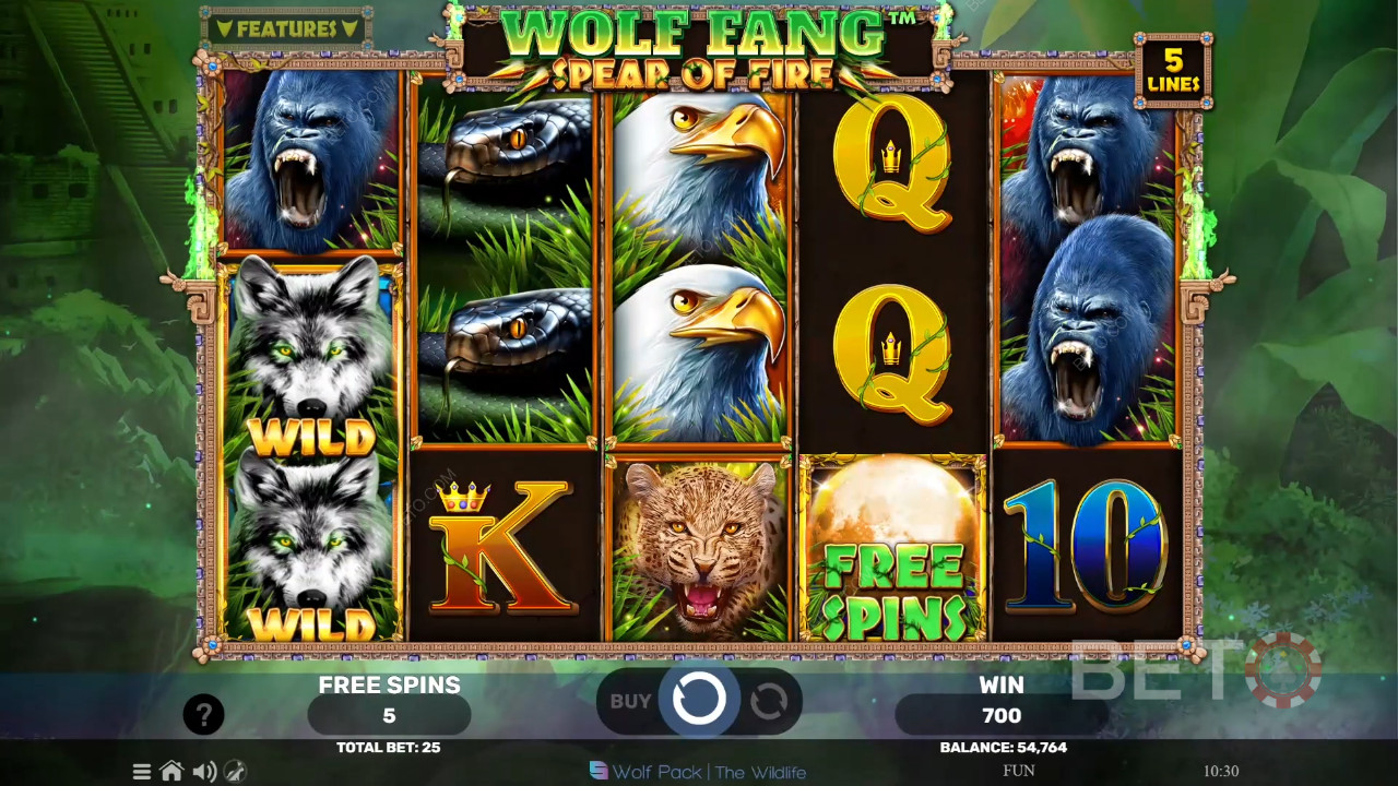 Wolf Fang Recenzia hry Spear of Fire od BETO Slots