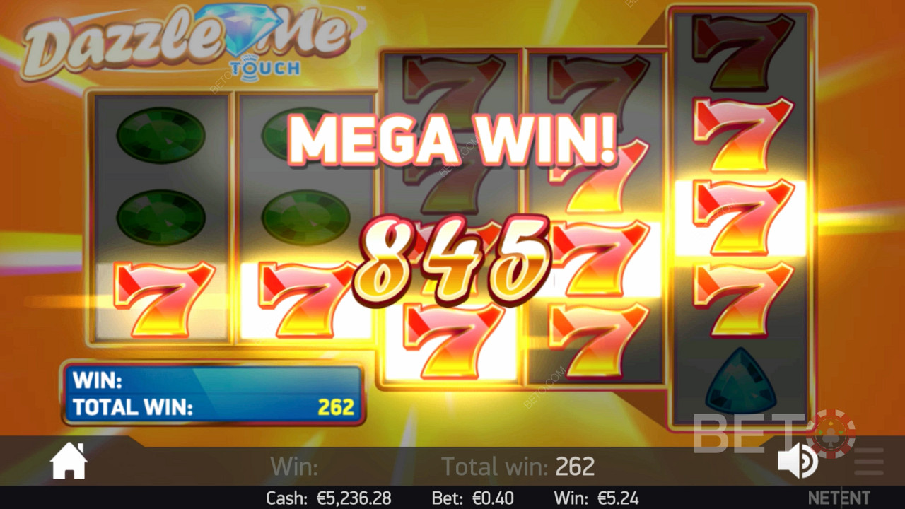 Mega výhra v online automate Dazzle Me