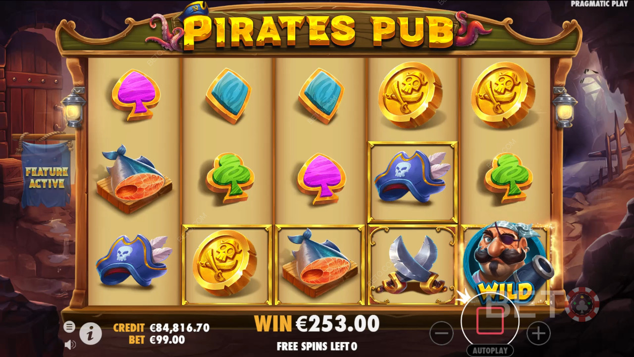 Vysvetlenie bonusových funkcií v Pirates Pub by Pragmatic Play