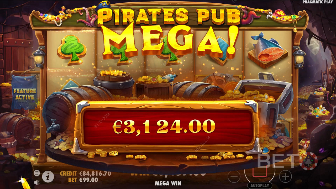 Vyhrajte 5 000-násobok svojej stávky vo video automate Pirates Pub!