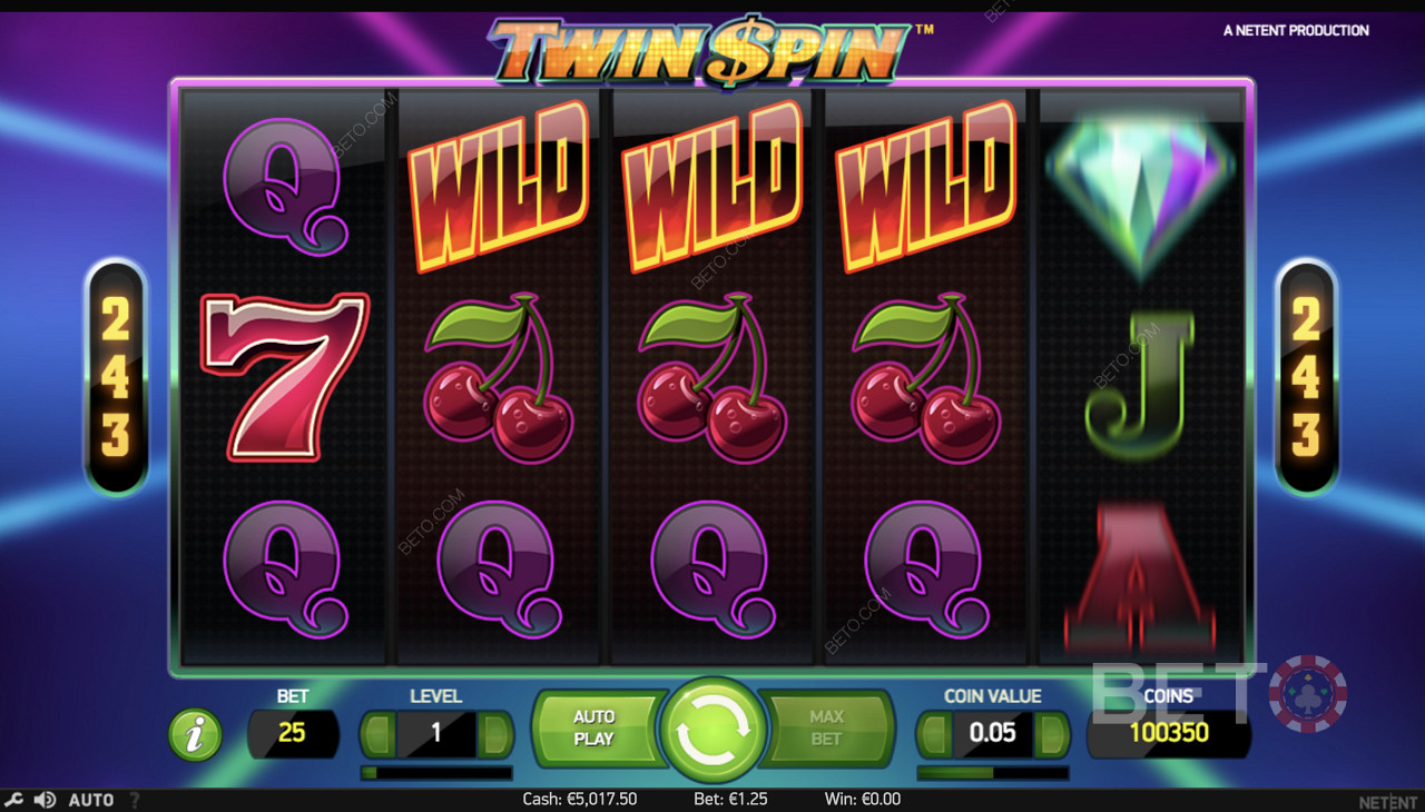 Trojkombinácia v hre Twin Spin