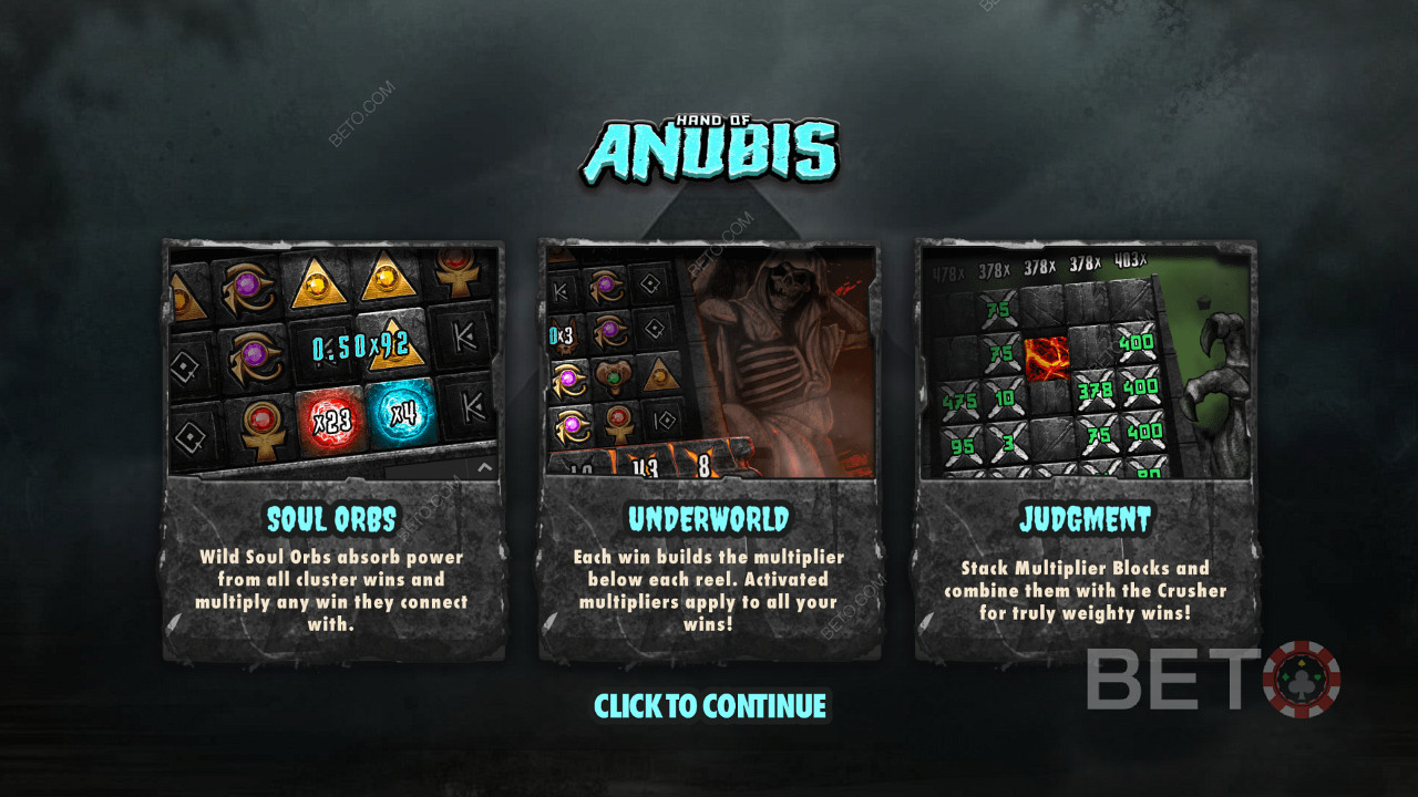 V online slote Hand of Anubis si môžete vychutnať 3 vynikajúce funkcie