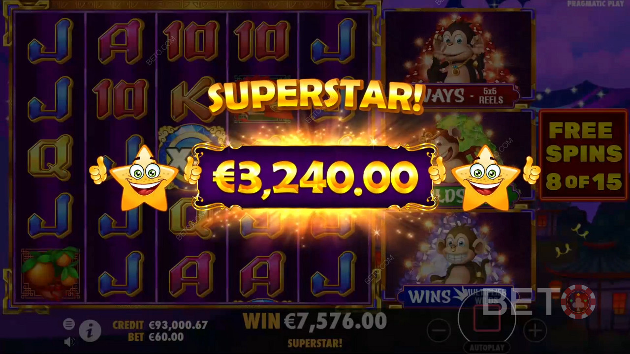 Vyhrajte 12 077x Vašu stávku v online automate 3 Dancing Monkeys!