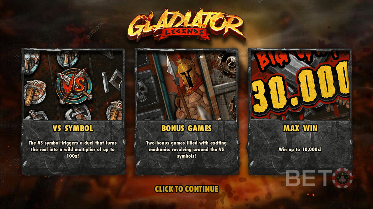 Vyhrajte až 10 000-násobok svojho vkladu v automate Gladiator Legends
