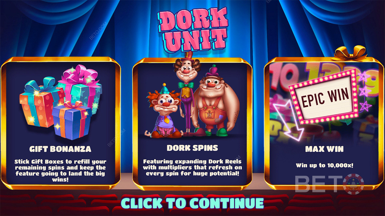 Užite si 2 fantastické bonusové hry a vysokú maximálnu výhru v automate Dork Unit