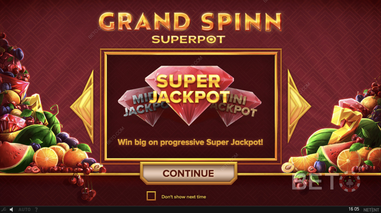Progresívny superjackpot sa aktivuje v hre Grand Spinn Superpot