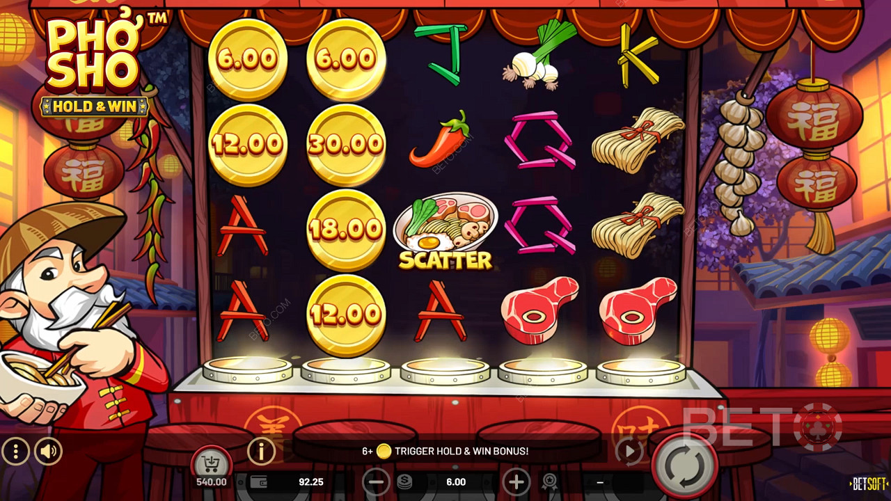 Bonusové funkcie vysvetlené v Pho Sho podľa Betsoft