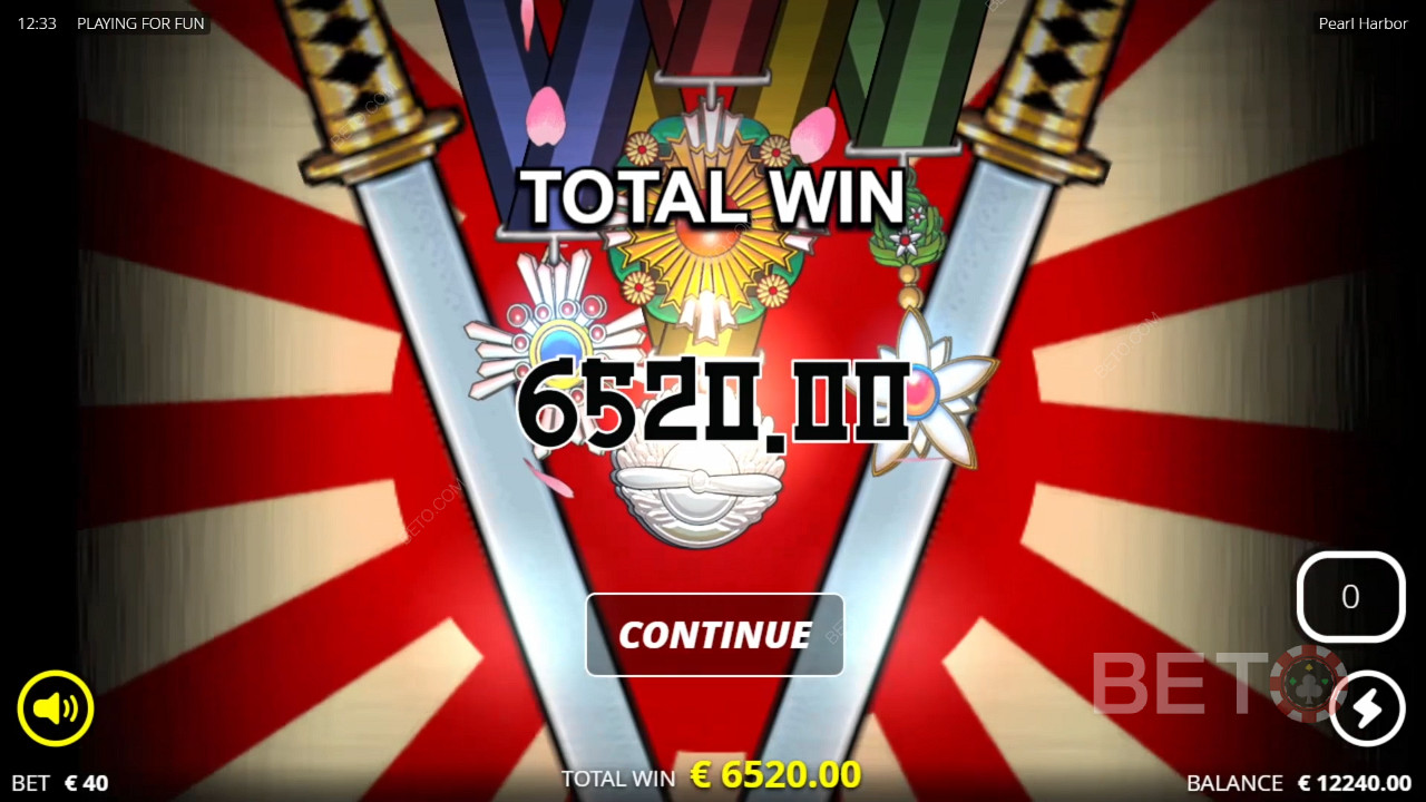 Vyhrajte 41 127x Vašu stávku v automate Pearl Harbor!