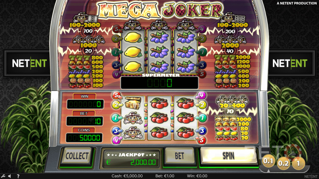 Vyhrajte 2 000-násobok svojej stávky v online automate Mega Joker!