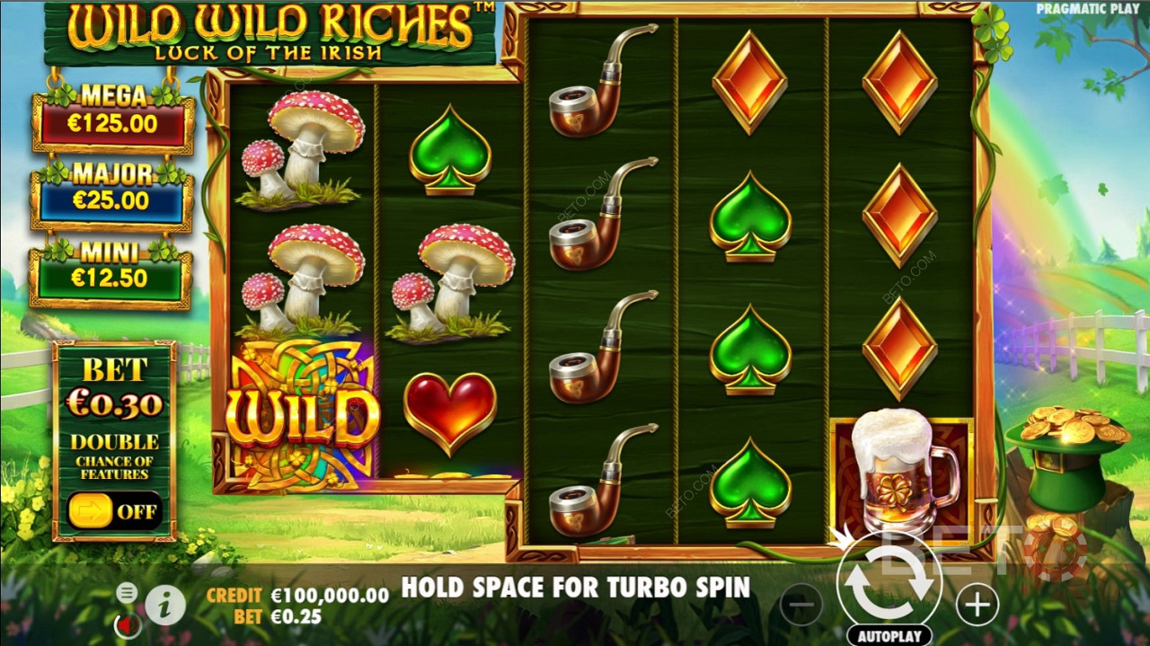 Funkcia Ante bet môže zdvojnásobiť vaše šance na výhru v hre Wild Wild Riches