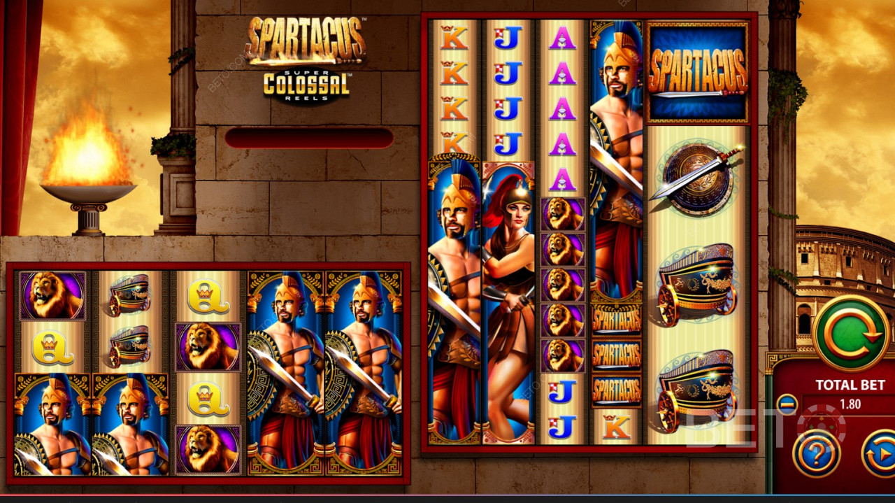 WMS (Williams Interactive) - Spartakus Super Colossal Reels - Pridajte sa k povstaniu otrokov proti ich rímskemu vládcovi