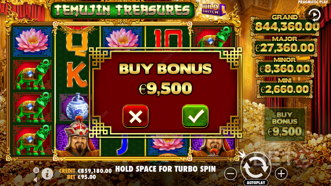V hre Temujin Treasures môžete získať až 100- až 5000-násobné výhry.