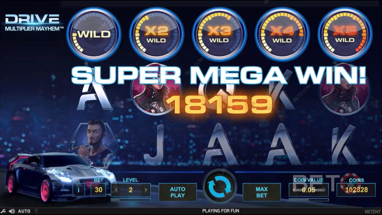 Bonusové funkcie ako Multiplier Wild vám ponúkajú šancu na výhru SUPER MEGA WIN