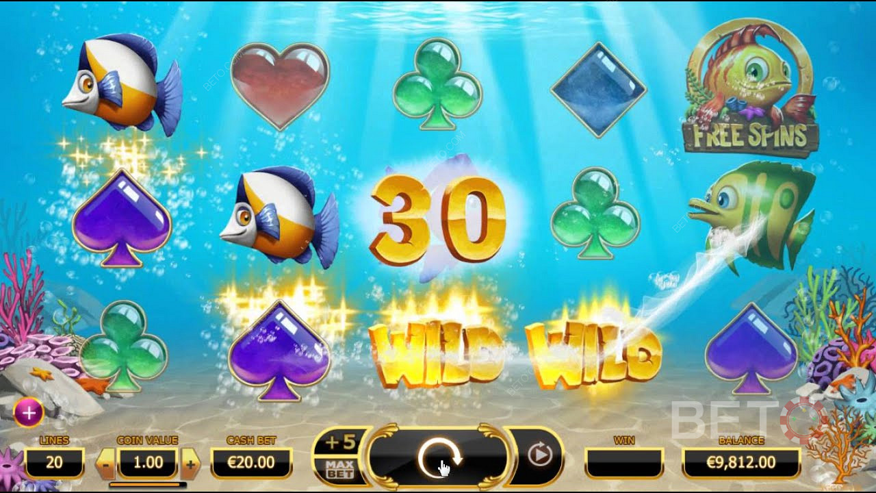 Dosiahnutie vysokoplatnej kombinácie pomocou symbolov Wild v hre Golden Fish Tank