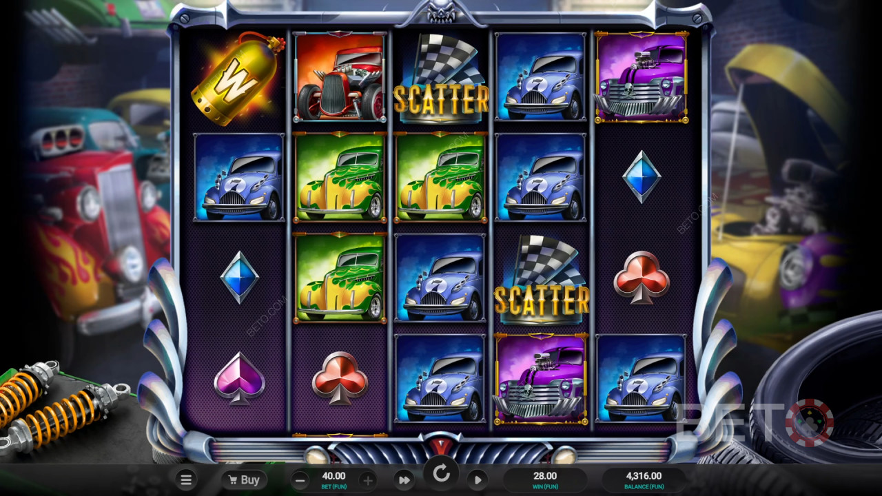 Hot Rod Racers Recenzia od BETO Slots