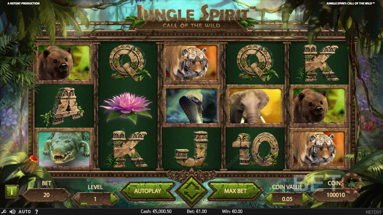 Duch džungle: Spirit Spirit: Call of the Wild Video Slot