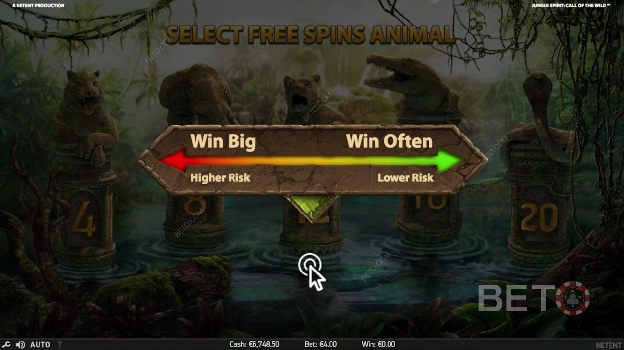 Vyberte si zviera počas roztočení zdarma v hre Jungle Spirit: Volanie divočiny
