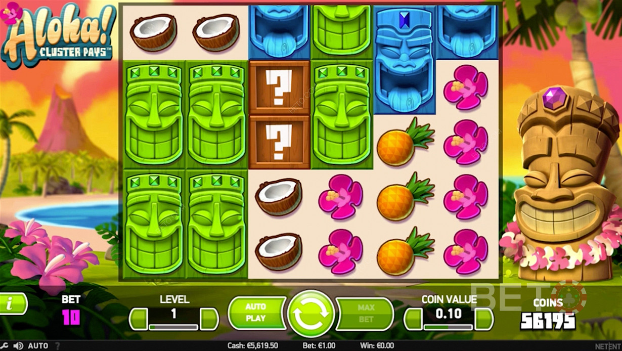 Ovocné symboly v hre Aloha! Cluster Pays