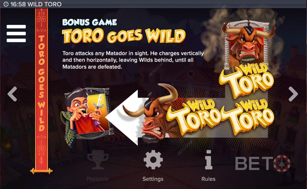 Špeciálne funkcie v slote Wild Toro