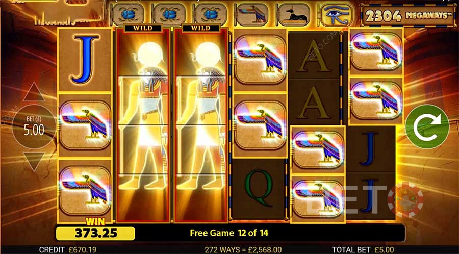 Rovnomenné symboly v hre Eye of Horus Megaways vám môžu ponúknuť obrovské výhry
