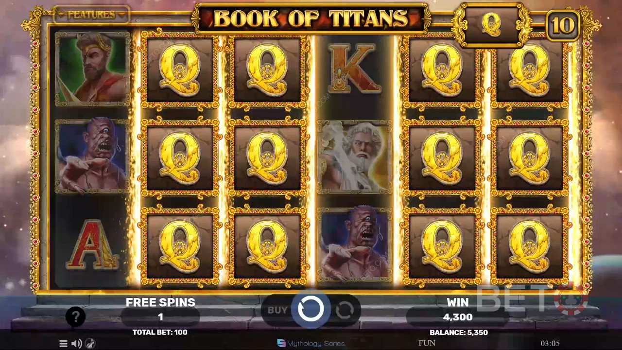 Vysvetlenie bonusových funkcií v knihe Book of Titans Spinomenal