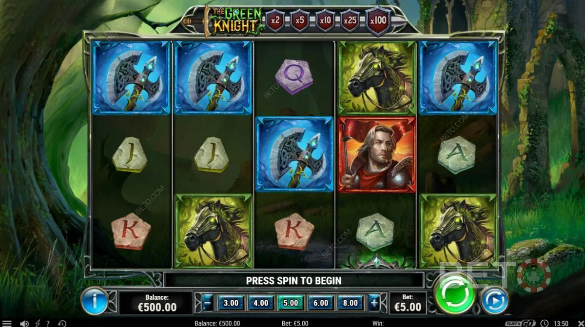 Ukážka hry na video automate The Green Knight