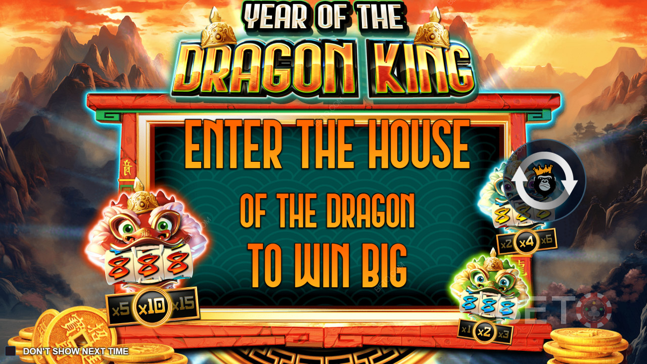 Vychutnajte si až 5 mini výherných automatov v slote Year of the Dragon King