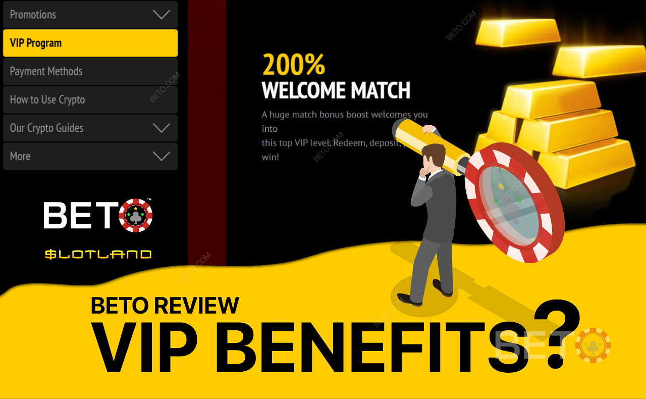 Využite niekoľko výhod, ako je 200% bonus na uvítanie, keď sa vyšplháte na VIP pozíciu
