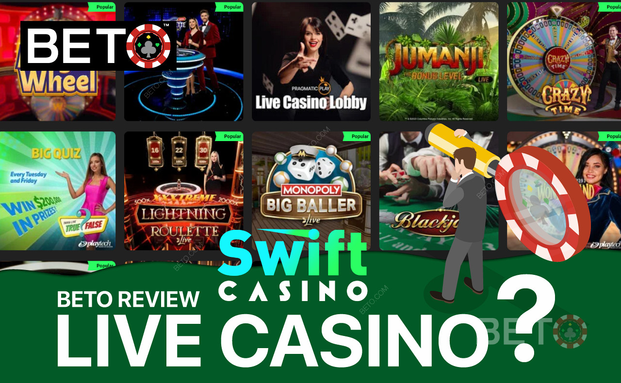 Swift Casino vám ponúka možnosť vychutnať si živé kasínové hry