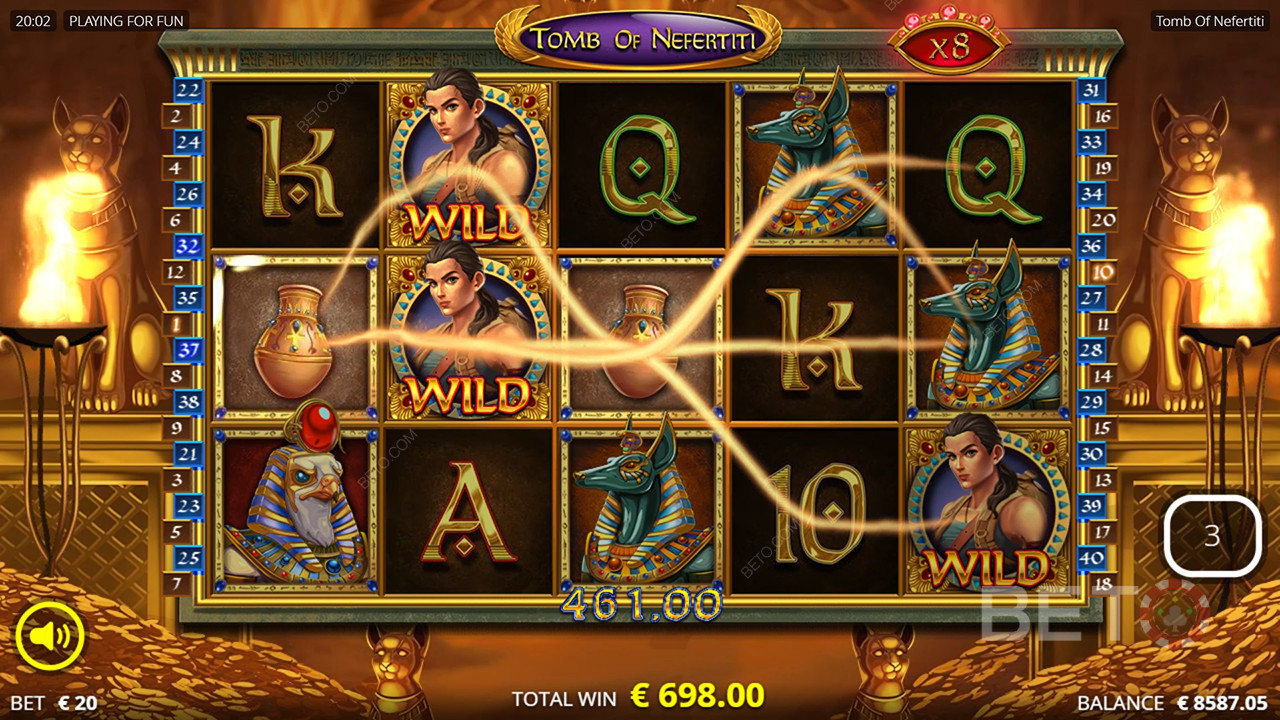 Hrobka Nefertiti Recenzia od BETO Slots