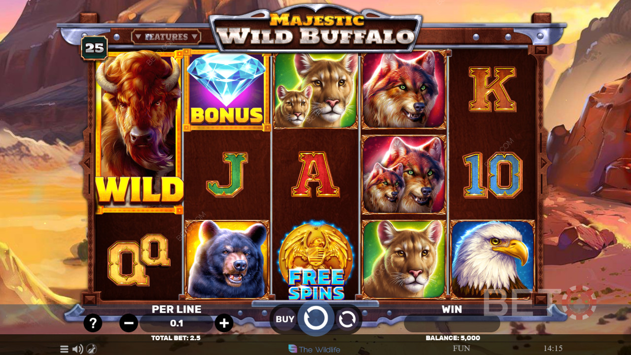 Majestic Wild Buffalo Recenzia od BETO Slots