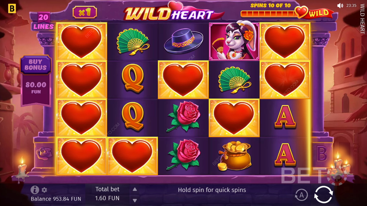 Wild Heart Recenzia od BETO Slots