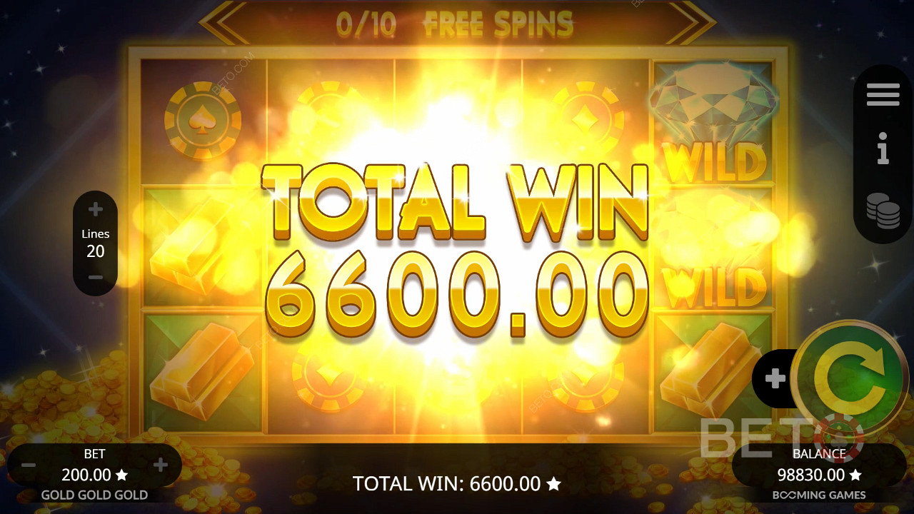 Vyhrajte 2 000x svoju stávku v Gold Gold Gold Slot Online!