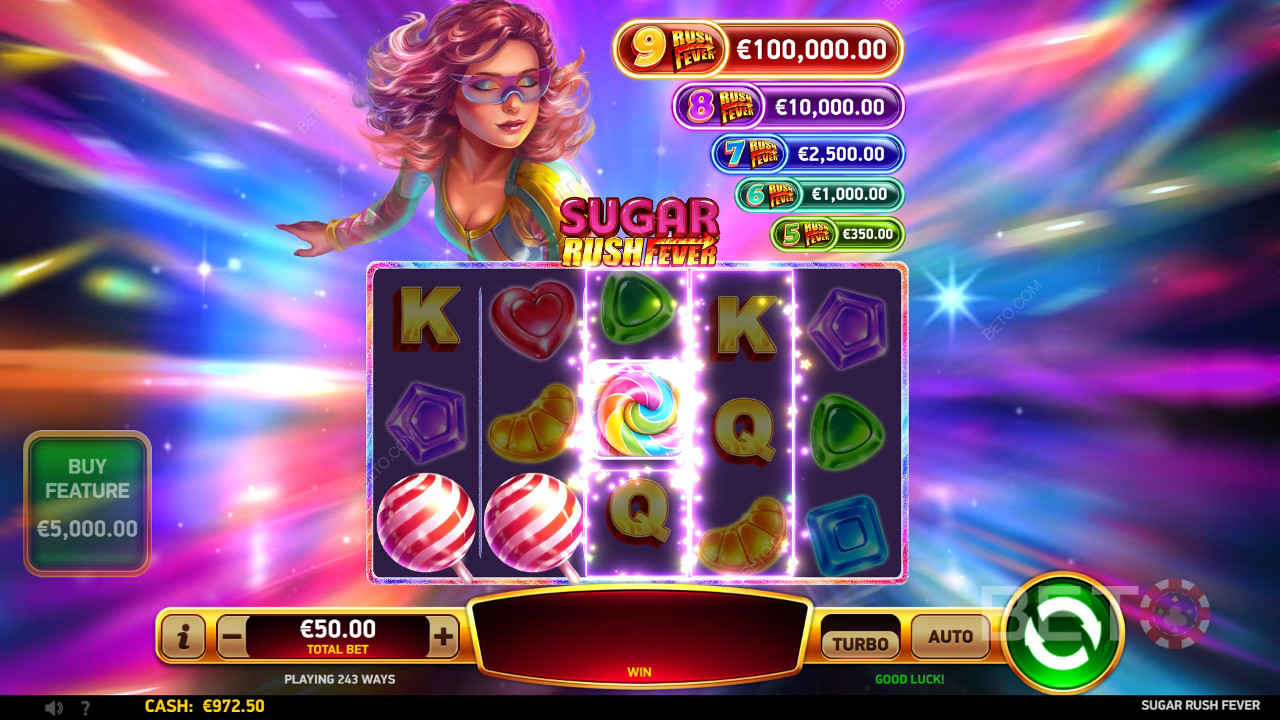 Ako hrať hru Sugar Rush Fever od spoločnosti RubyPlay