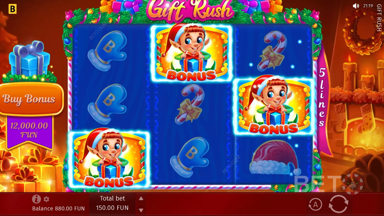 Gift Rush Recenzia od BETO Slots