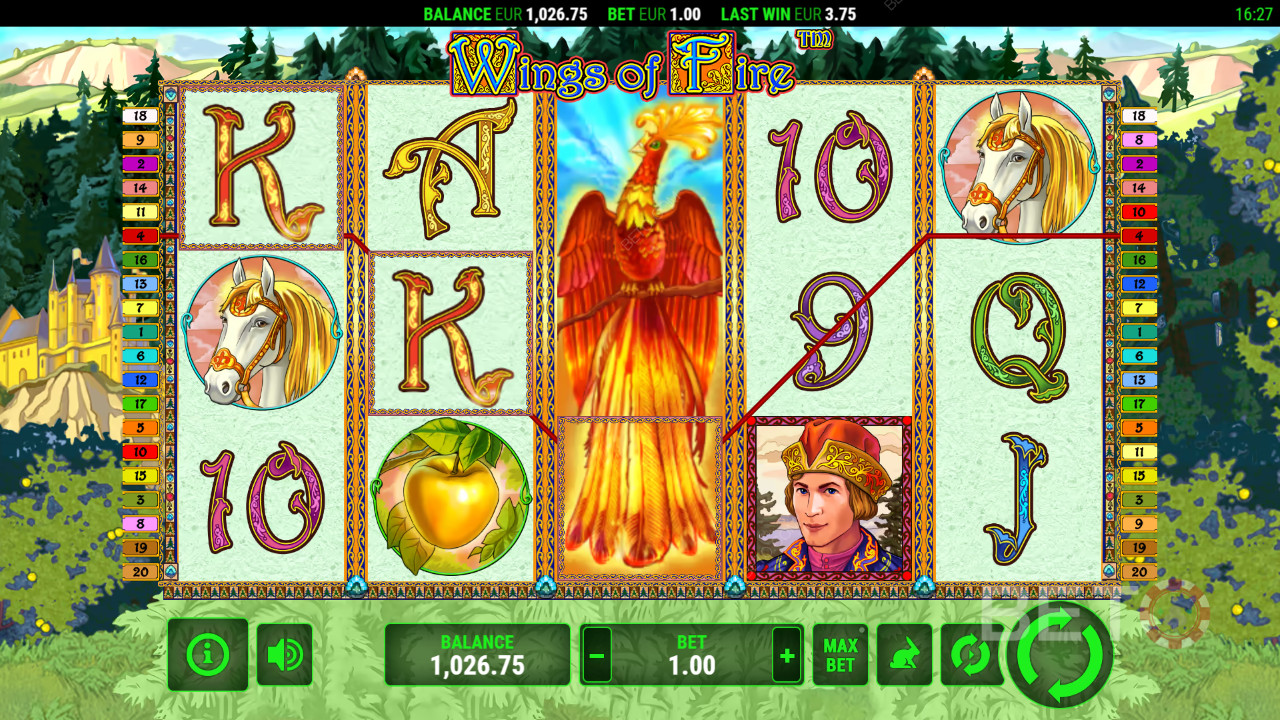 Vyhrajte 2 000x svoju stávku v automate Wings of Fire!