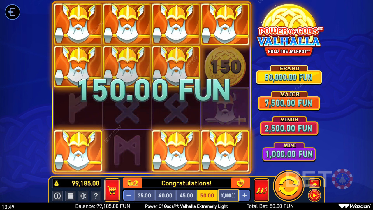 Power of Gods: Valhalla Extremely Light Review by BETO Slots