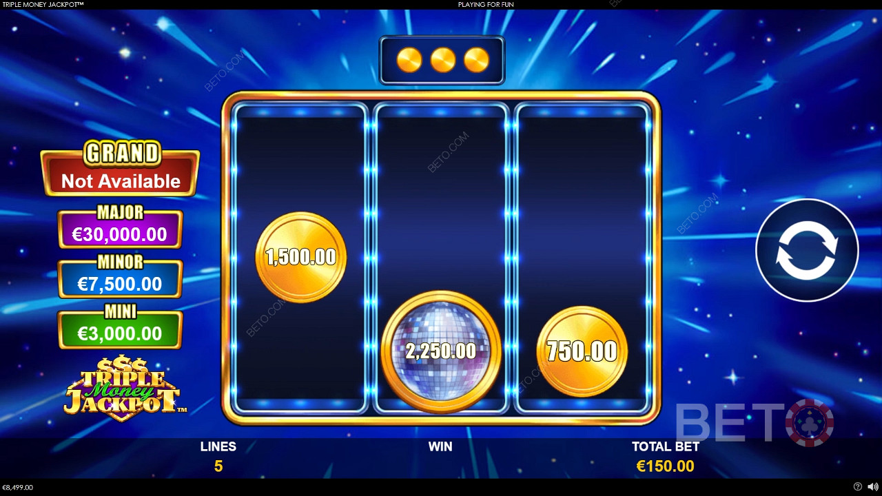 Vyhrajte 1 334-násobok svojej stávky v automate Triple Money Jackpot!