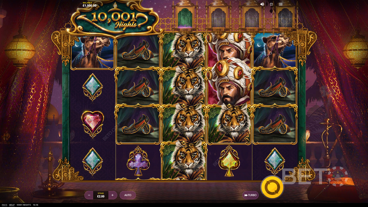 10001 Nights od Red Tiger Gaming - Cestujte do magickej arabskej púšte a hľadajte bohatstvo